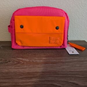 Lug Bright Pink and Orange Cosmetic Case